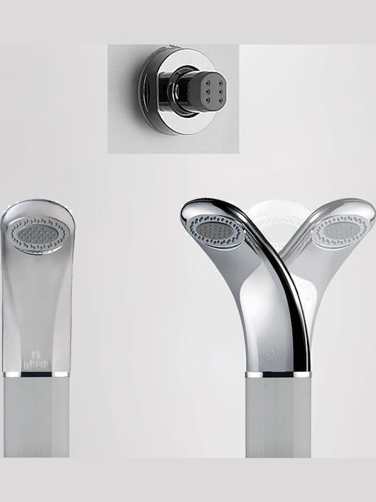 Dolce Vita Duschsäule mit Armatur Silber
