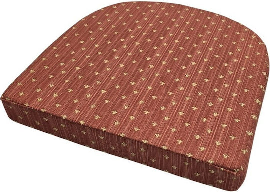 Fer-Forge Petal Chair Cushion 44x45x6 Tile Red Flower