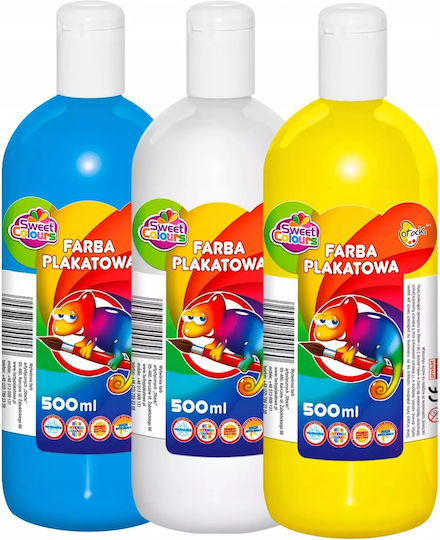 Tempera Farben Mehrfarbig in Flasche 500ml 6Stück