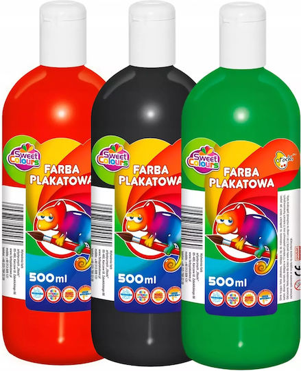 Tempera Farben Mehrfarbig in Flasche 500ml 6Stück