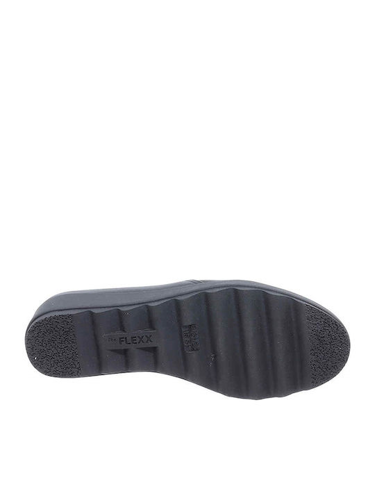 KK169021 Anatomische Damen Slip-Ons Leder Schwarz