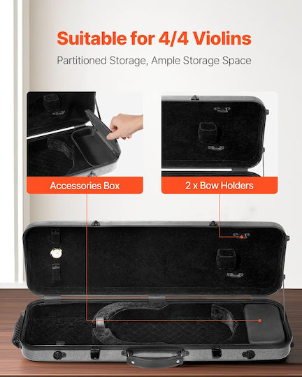 Vevor Case Violin Padded 4/4 Gray