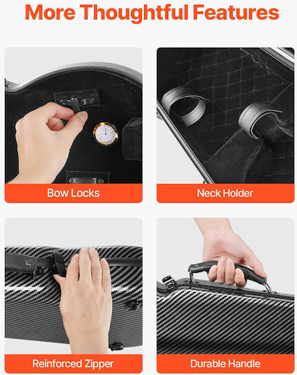 Vevor Case Violin Padded 4/4 Gray