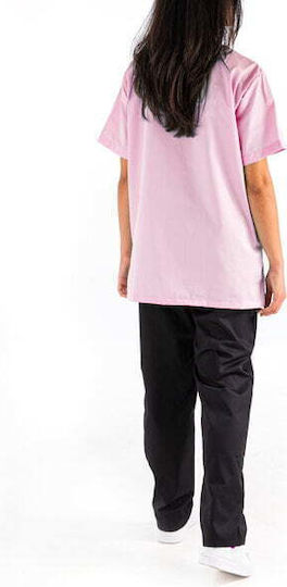 Women's Pink Pants & Blouse Set