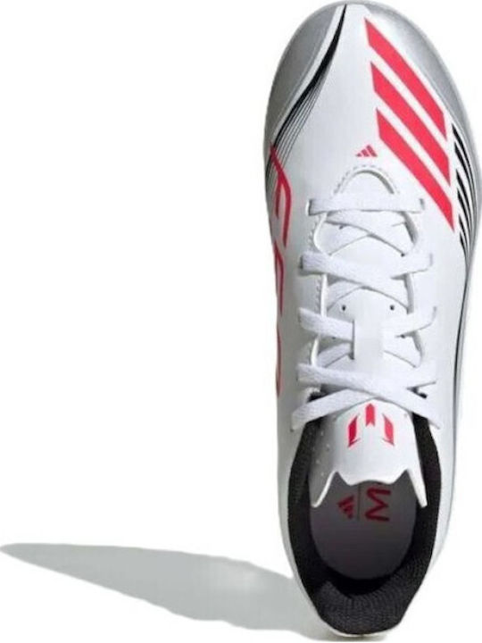 F50 Messi Club Kids Turf Soccer Shoes Cloud White / Lucid Red / Silver Metallic