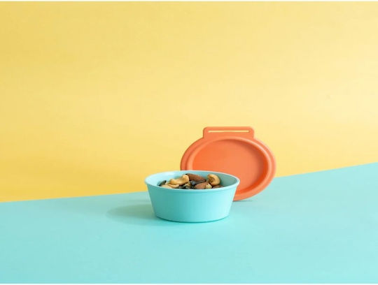 Green Cereal Jar with Lid Glass Blue 250ml