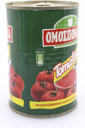 Ομοσπονδία Ψιλοκομμένη Αποφλοιωμένη Τομάτα Αποφλοιωμένη Τομάτα 400gr
