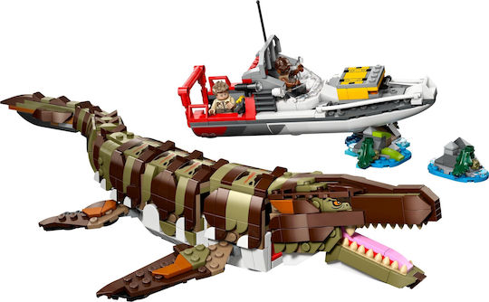 Lego Jurassic World Mosasaurus Boat Mission for 9+ Years 858pcs