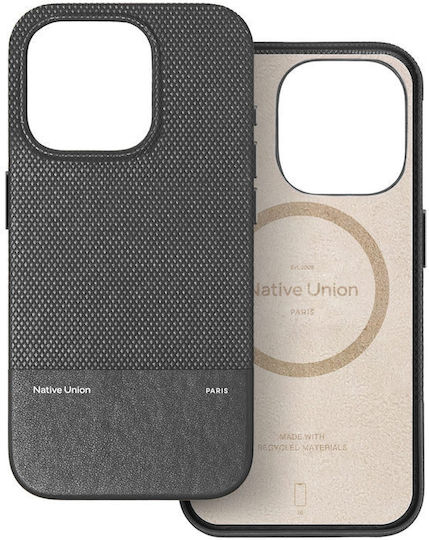 Native Union Classic Портмоне Кожа 1.8мм Черен (iPhone 16 Pro)