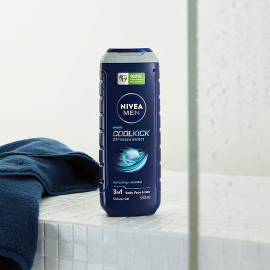 Nivea Cool Kick Душ Гел за Мъже Освежаващ 500ml