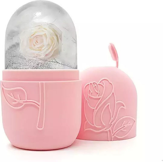 Set Ρολό Πάγου Face Ice Roller Cube + Αυθεντικό Gua Sha Ροζ Χαλαζία