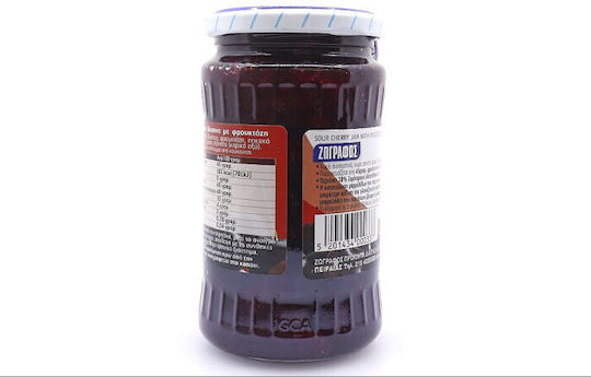 Zografos Jam With Fructose Sour Cherry No Sugar Added 415gr