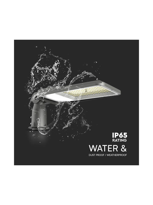 V-TAC Εξωτερικό Φωτιστικό LED Δρόμου 50W με Φυσικό Λευκό Φως IP65 Γκρι