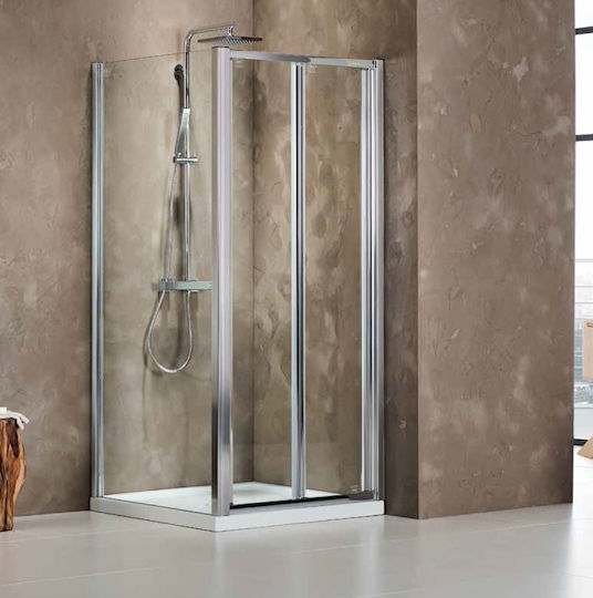 Devon Primus Plus Bi-fold 2 Διαχωριστικό Ντουζιέρας με Πτυσσόμενη Πόρτα 100x195cm Chrome Devon Primus Plus Bi-fold 2 Διαχωριστικό Ντουζιέρας με Πτυσσόμενη Πόρτα 100x195cm Chrome