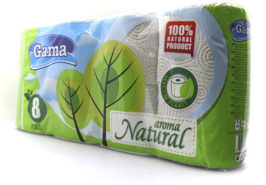 Gama Natural Aroma Toilet Paper 3-ply 8 Rolls Biodegradable
