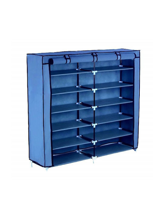 Suport pentru pantofi cu 12 Rafturi Albastru L118xW30xH120cm