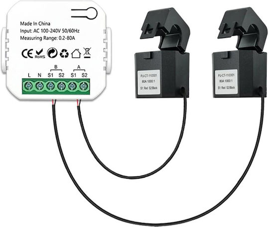 Smart Dual Channel Power Consumption Meter Wifi Electric Panel Meter 1360-15
