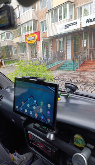 Auto Handy- & Tablet-Halterung mit verstellbaren Haken Schwarz