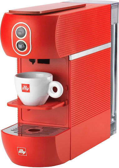 Illy Easy Καφετιέρα για Κάψουλες E.S.E. Pod Πίεσης 20bar Κόκκινη