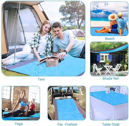 ikonka Picnic Blanket In Light Blue Color