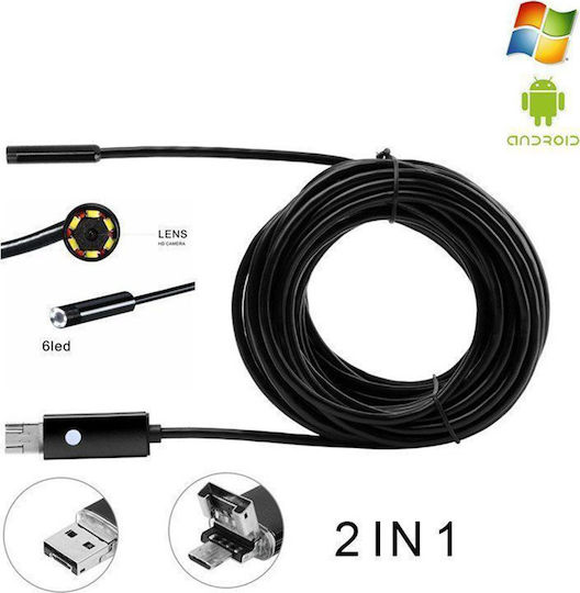 ACP Endoscope Camera Wi-Fi for Mobile with Resolution 640x480 pixels and Cable Length 5m