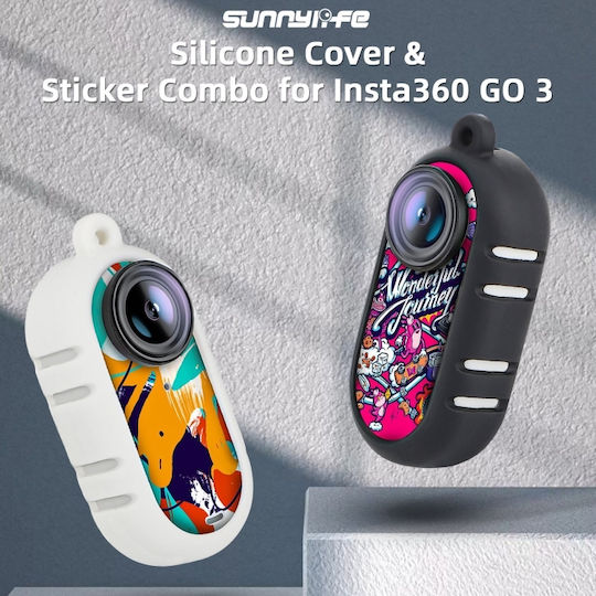 Insta360 Go 3 Sunnylife Cooling Silicone Case Skin Wrap Lens Cover Layer Μαύρο