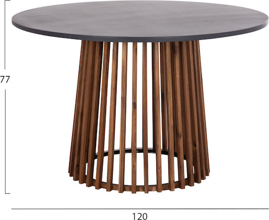Masă Catering Cristobal Pliabil 120x120x77buc Negru Masă Catering Cristobal Pliabil 120x120x77buc Negru