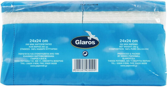 Glaros 250 Napkins White 24x24cm