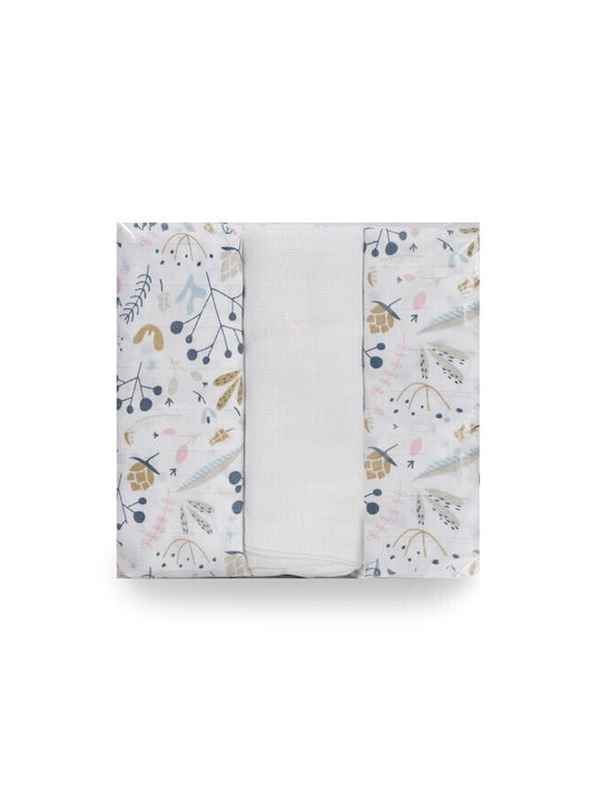 Matex Muslin Прегръщащи Пелени от Муселин Светлосин 70x80см. 3бр
