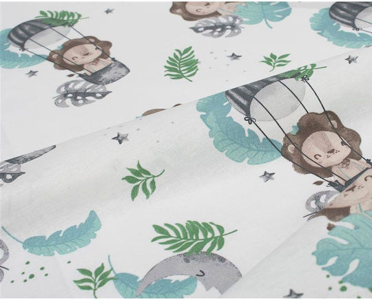 Dimcol Lion Cotton Changing Pad Sky Blue Light Blue 80x80cm.