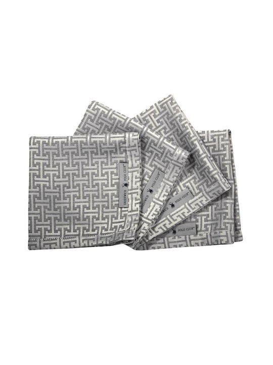 Greenwich Polo Club 3005 Wickeltücher Grey Gray 40x40cm. 4Stück