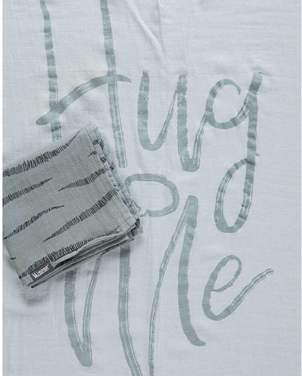 Minene Bamboo Swaddle Wraps Blue 70x70cm. 2pcs