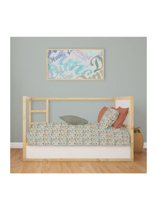 Dimcol Fox Cotton Changing Pad Blue 80x80cm.