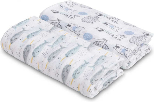 Sensillo Swaddle Blanket 120x120cm 2 Bucăți