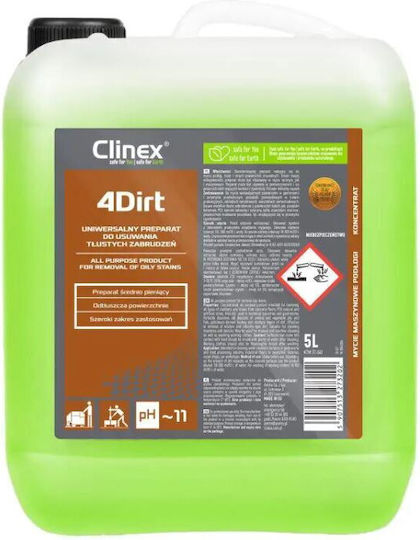 Clinex 4dirt Stain Remover Κατάλληλο για Πέτρα, Μάρμαρα & Πλακάκια 5lt 77-641