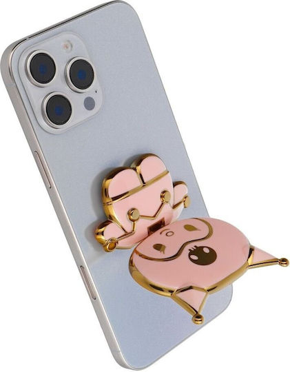 Phone Stand Doll Stick-on Pink Oem