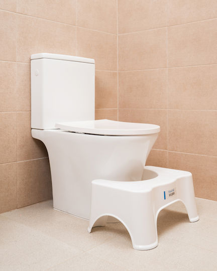 Taburet Fiziotab Pentru Toaletă Soluție Naturală Împotriva Constipației Hemoroizilor Înălțător Pentru Toaletă Poziție Corectă La Toaletă Alb Înălțime 21 Cm