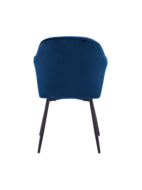 Sawyer Dining Room Velvet Armchair Blue 53x60x76cm 2pcs