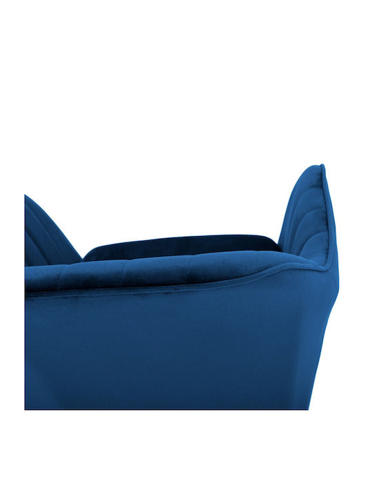 Sawyer Dining Room Velvet Armchair Blue 53x60x76cm 2pcs