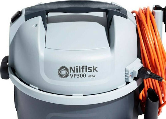 Nilfisk VP300 HEPA Basic EU Σκούπα Στερεών 800W με Πλαστικό Κάδο 10lt