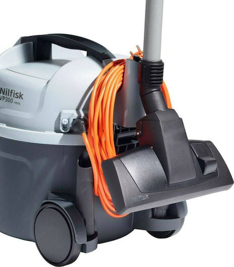 Nilfisk VP300 HEPA Basic EU Σκούπα Στερεών 800W με Πλαστικό Κάδο 10lt