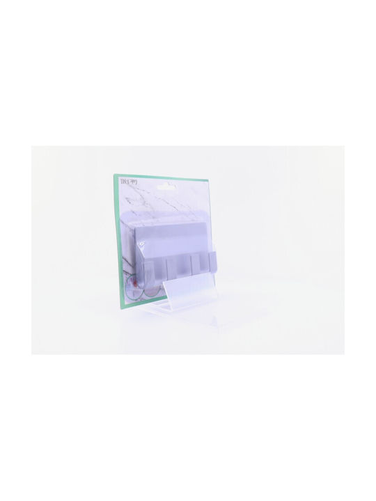 TnS Plastic Wall Hanger 4 Hooks White Y-803
