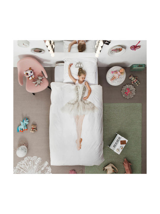Snurk Kids Duvet Cover Single White 160x220cm