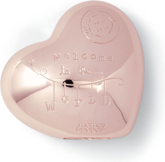 Mamas & Papas Memory Box Welcome To The World Heart made of Silver for Girl