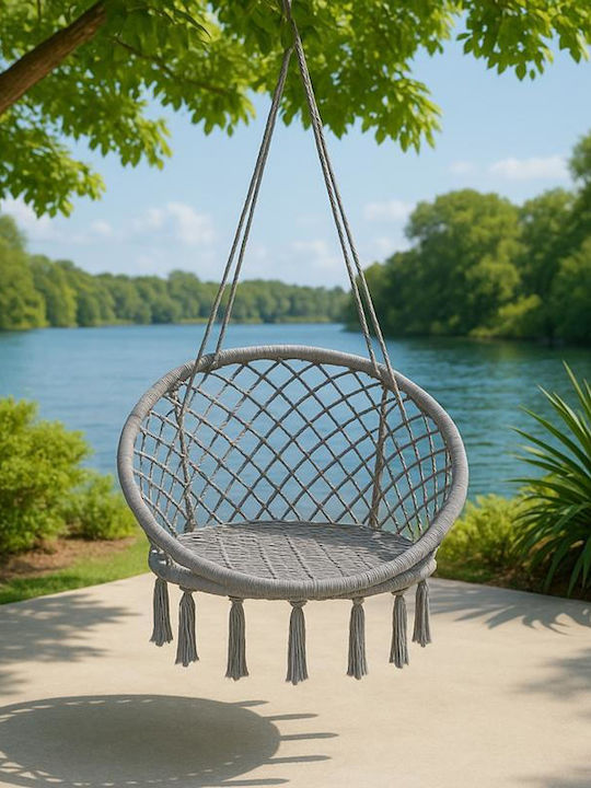Nala Hanging Chair Fabric W80xD80xH125cm Grey