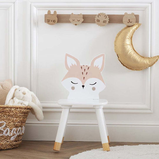 Детски Стол Fox Бял 28x28x52.5бр