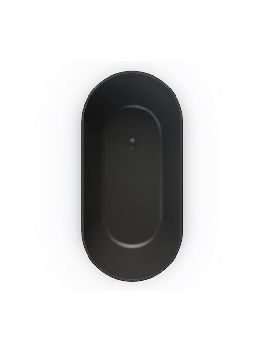 Sirene Cusco Marble Freestanding Bathtub 165x85cm Black Matt