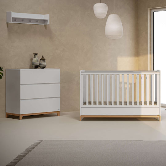 Casababy Zoom Nursery Furniture Set with Bed & Nursery Drawer White / Beige