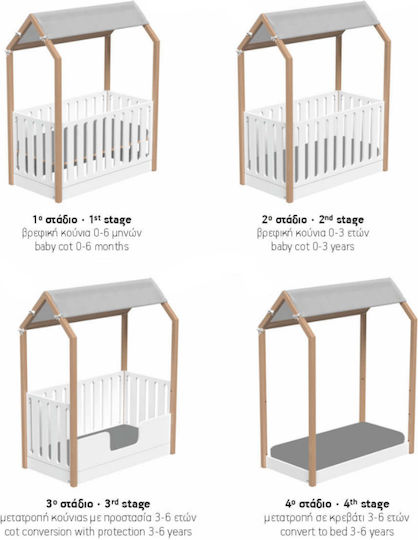 Casababy Winnie Nursery Furniture Set with Bed & Nursery Drawer White / Beige