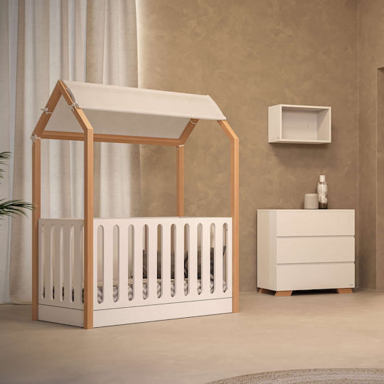 Casababy Winnie Nursery Furniture Set with Bed & Nursery Drawer White / Beige